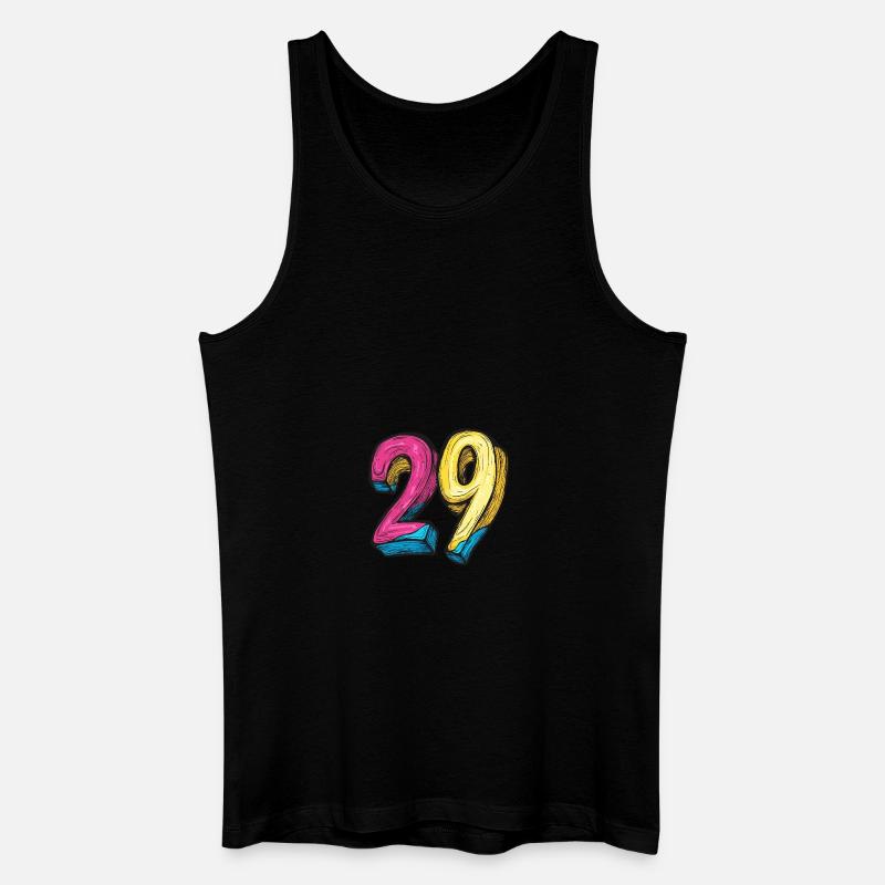 29 Zahl Comic - Männer Bio Tank Top - Schwarz