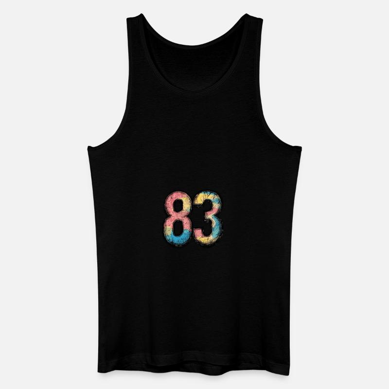 83 Zahl Comic - Männer Bio Tank Top - Schwarz