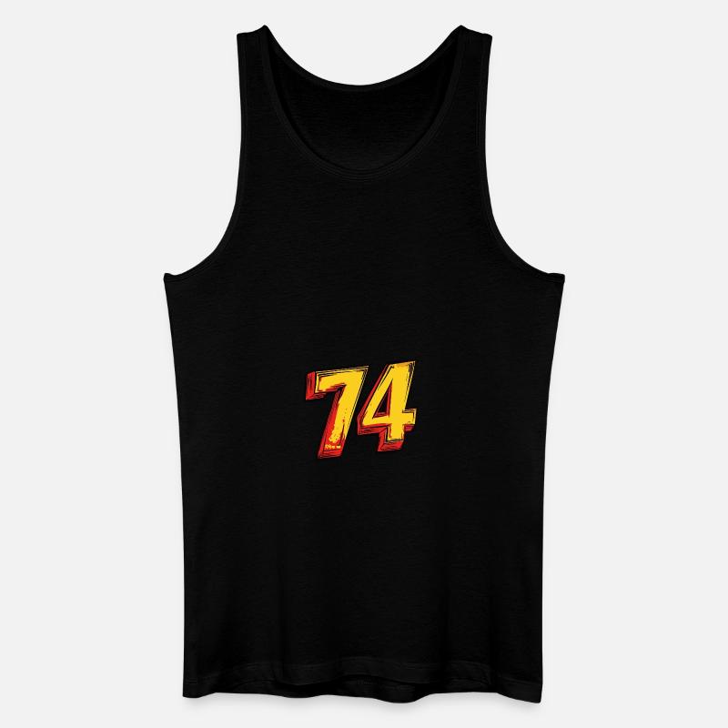 74 Zahl Comic - Männer Bio Tank Top - Schwarz