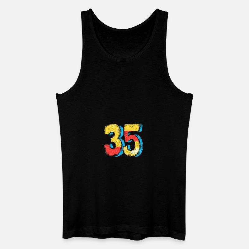 35 Zahl Comic - Männer Bio Tank Top - Schwarz