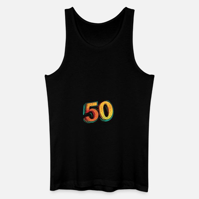 50 Zahl Comic - Männer Bio Tank Top - Schwarz