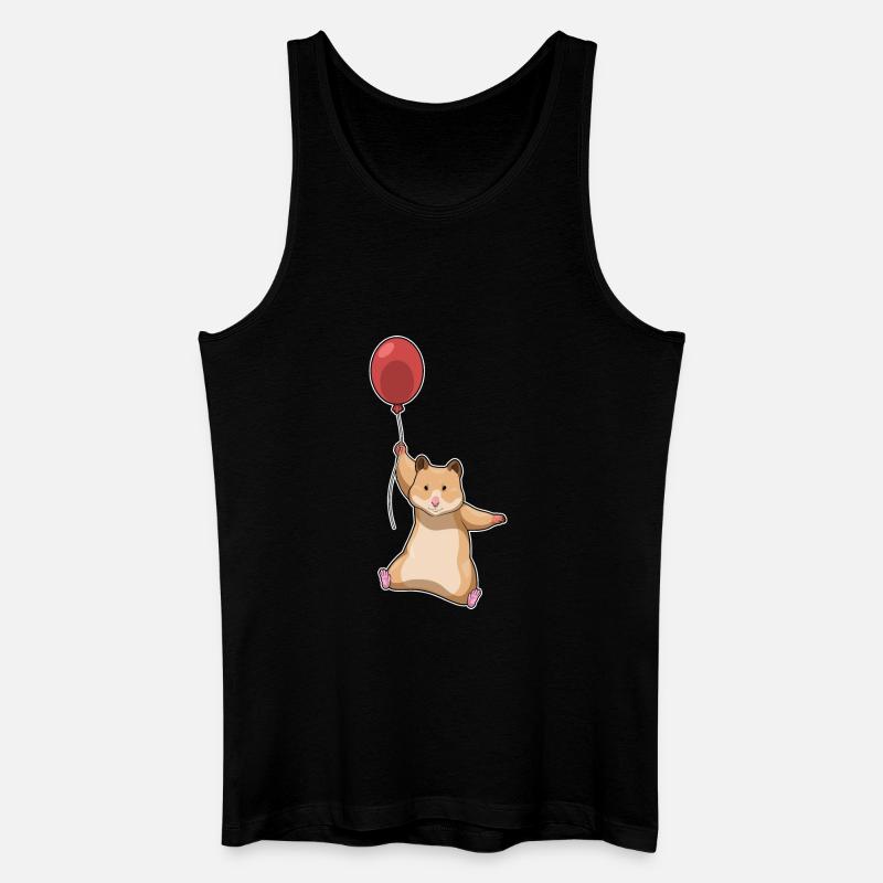 Hamster Luftballon - Männer Bio Tank Top - Schwarz