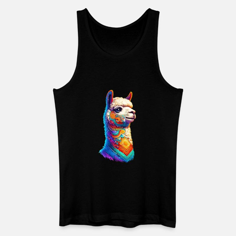 Alpaka - Männer Bio Tank Top - Schwarz