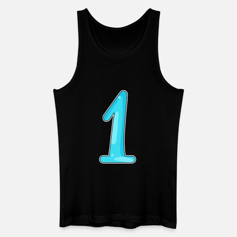 1 - Männer Bio Tank Top - Schwarz