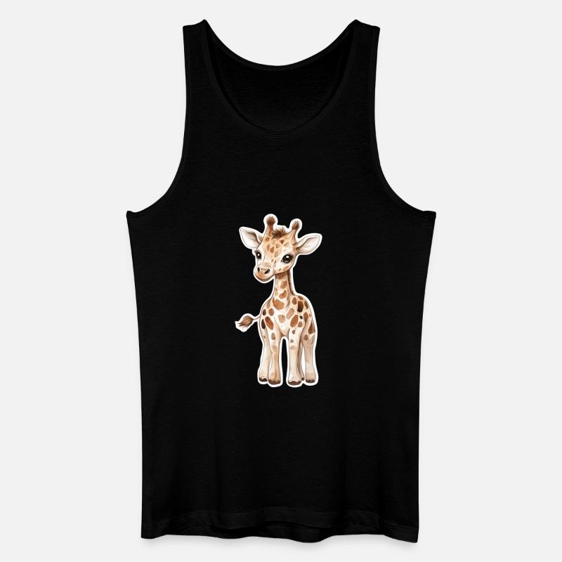 Giraffe - Männer Bio Tank Top - Schwarz