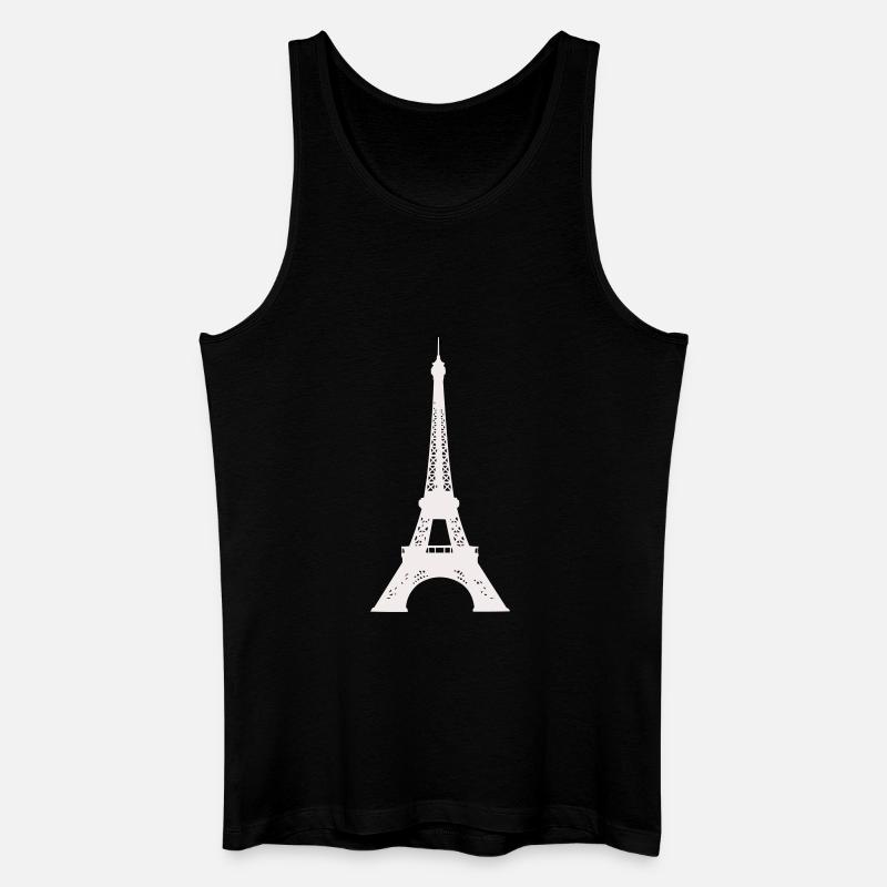 Eiffelturm Silhouette Druck - Männer Bio Tank Top - Schwarz