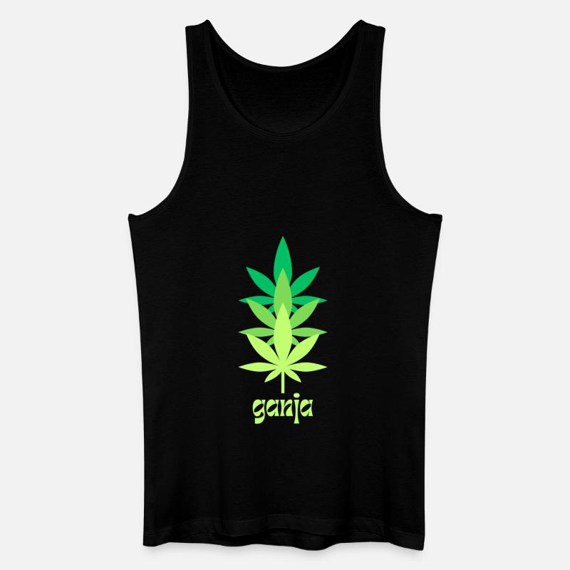 ganja t(h)ree - Männer Bio Tank Top - Schwarz