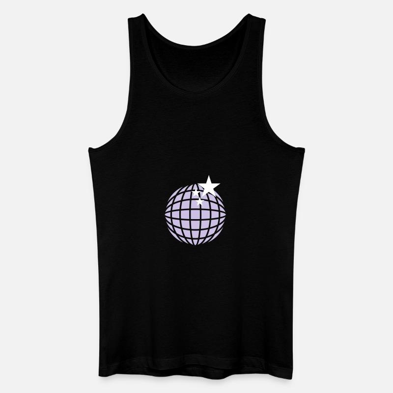 Disco-Kugel / disco globe (2c) - Männer Bio Tank Top - Schwarz