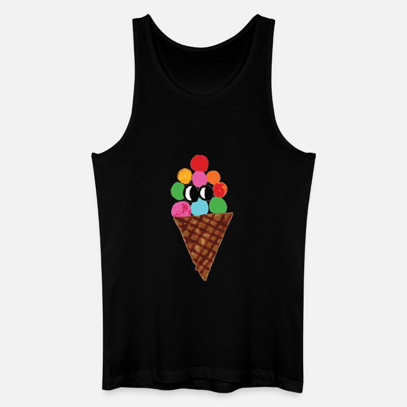 Bunte Eistüte Pop Art - Männer Bio Tank Top - Schwarz