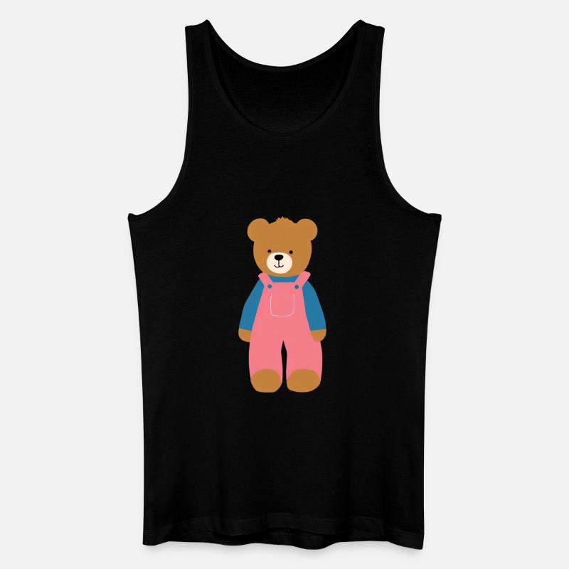 Teddy - Männer Bio Tank Top - Schwarz