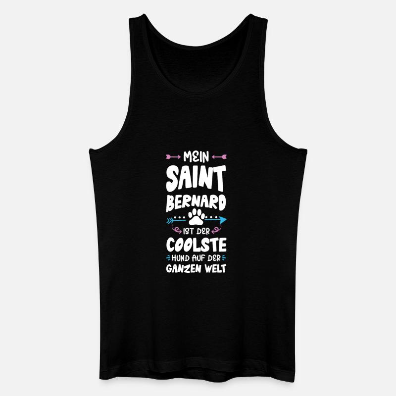 saint bernard bernhardiner hund spruch - Männer Bio Tank Top - Schwarz