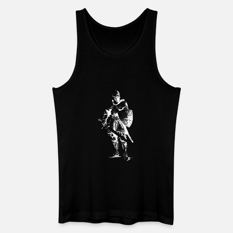 Eisenritter-Silhouette - Männer Bio Tank Top - Schwarz