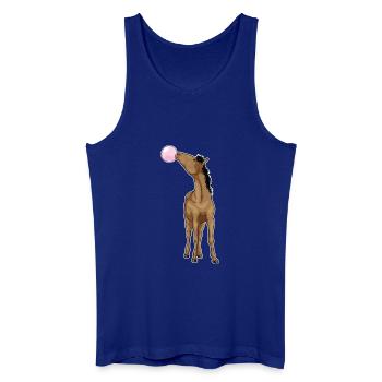 Horse chewing gum - Men’s Organic Tank Top - royal blue - Front