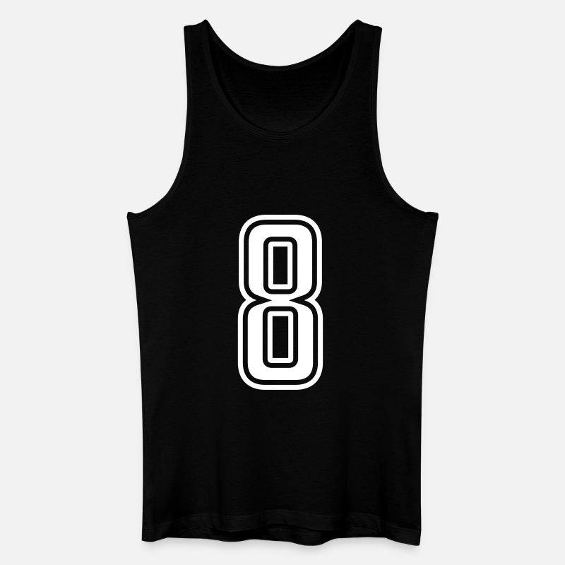 8 - Männer Bio Tank Top - Schwarz