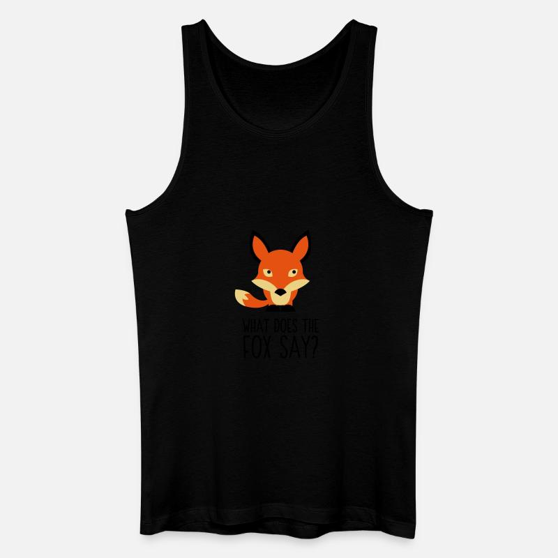 Was hat der Fuchs gesagt? - Männer Bio Tank Top - Schwarz