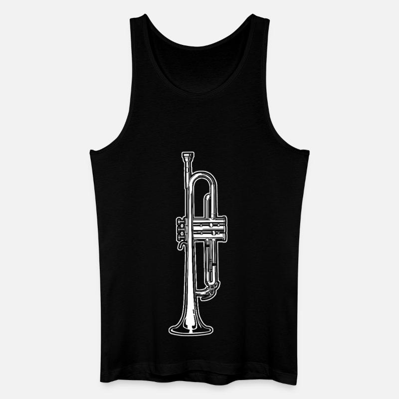 Trompete - Männer Bio Tank Top - Schwarz