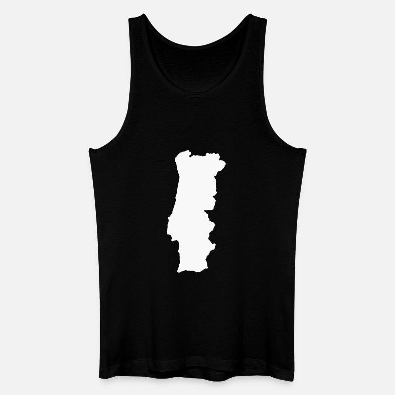 Geografische Kontur Silhouette - Männer Bio Tank Top - Schwarz