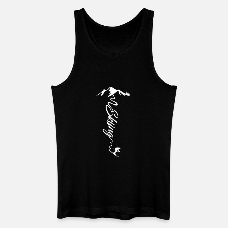 Skifahren _ Skiing - Männer Bio Tank Top - Schwarz