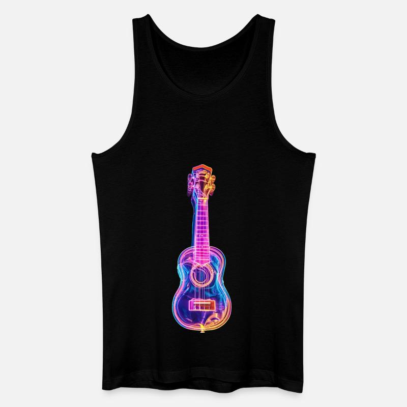Ukulele - Männer Bio Tank Top - Schwarz