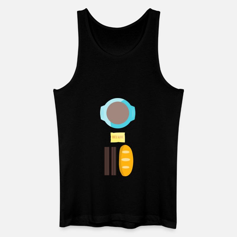 Breakfast in Taizé - Männer Bio Tank Top - Schwarz