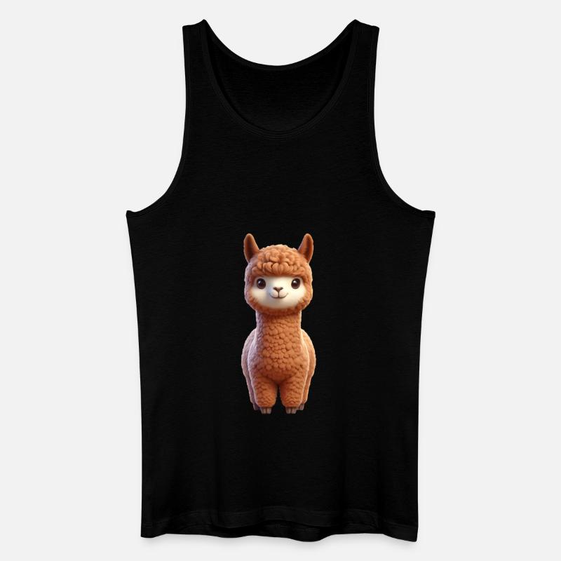 Alpaka 2 - Männer Bio Tank Top - Schwarz