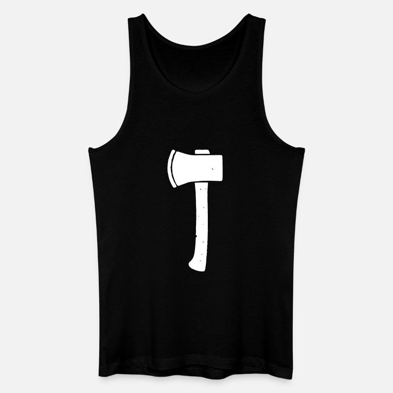 Axe Hatchet Tool Vector - Men’s Organic Tank Top - black