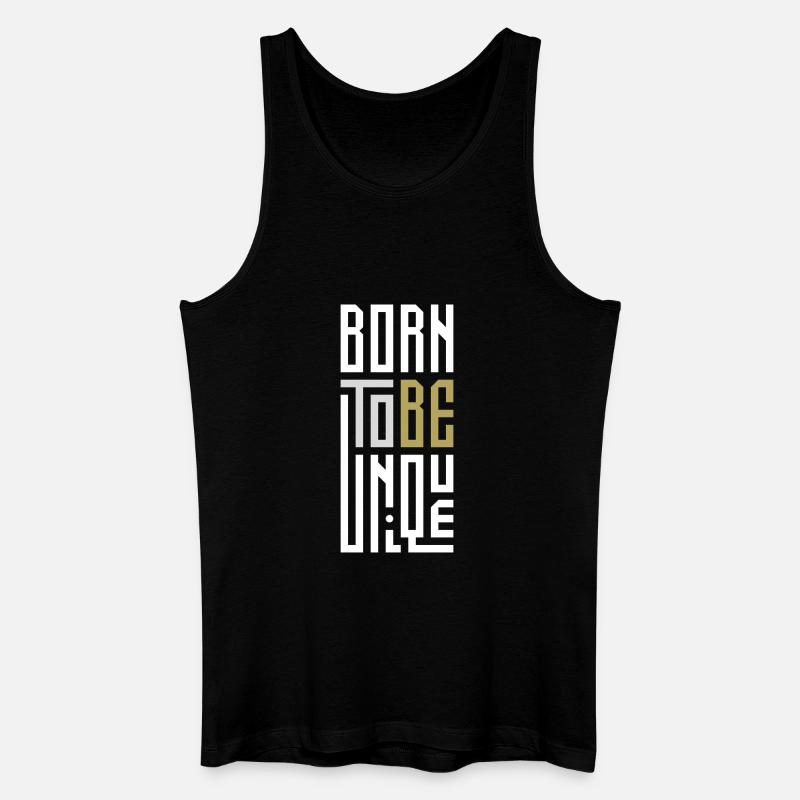 Geboren, um einzigartig zu sein - Männer Bio Tank Top - Schwarz