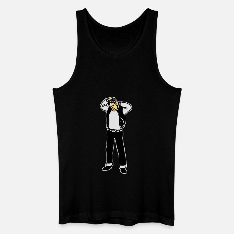 Rockabilly Boy - Männer Bio Tank Top - Schwarz
