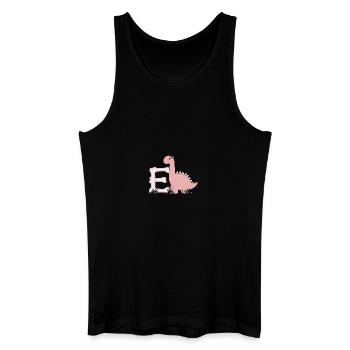Buchstabe E - Männer Bio Tank Top - Schwarz - Vorne