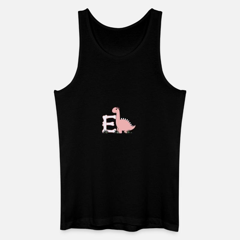 Buchstabe E - Männer Bio Tank Top - Schwarz