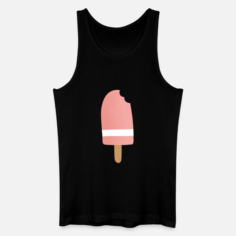 Gradient Pink Popsicle Bite - Männer Bio Tank Top - Schwarz