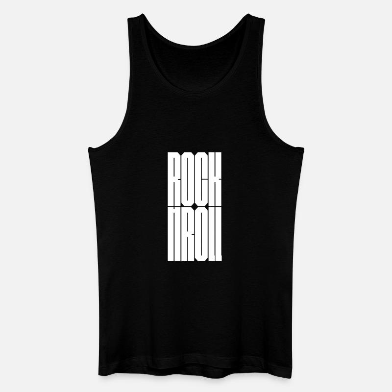 Rock'n'Roll-Logo mit fettem Logo - Männer Bio Tank Top - Schwarz