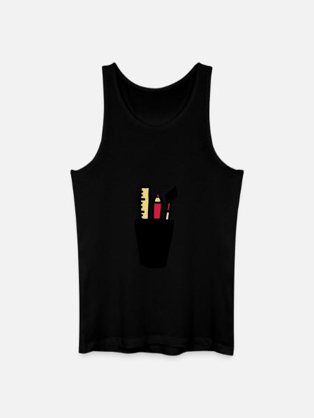 Pen - Brush - Ruler - Men’s Organic Tank Top - black