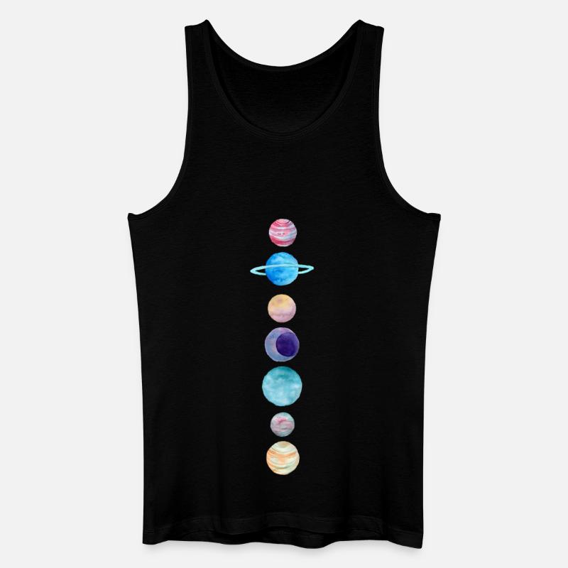 Ausrichten Planets - Männer Bio Tank Top - Schwarz