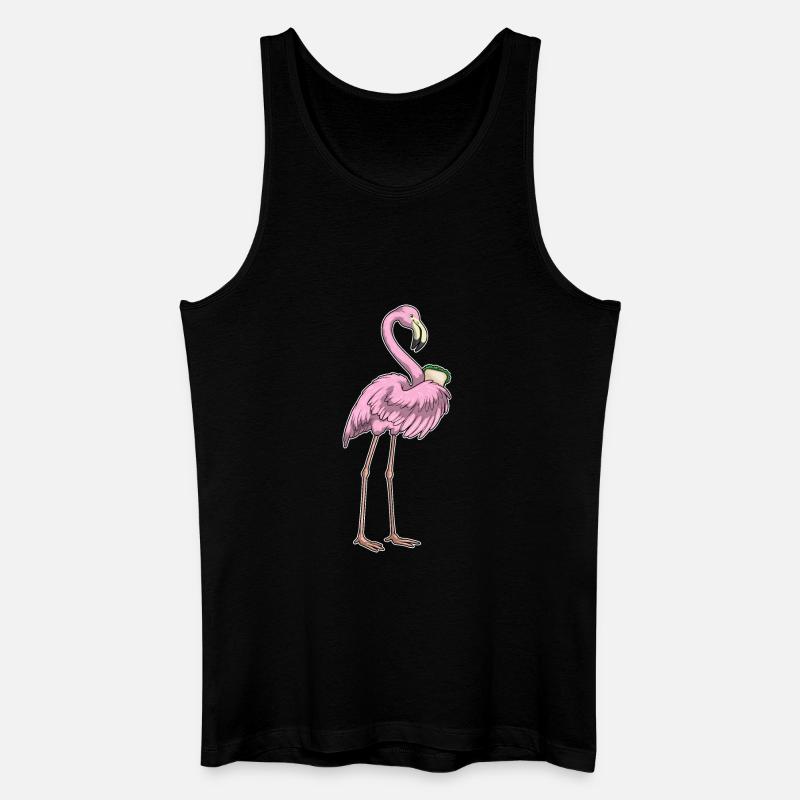 Flamingo Sandwich - Männer Bio Tank Top - Schwarz