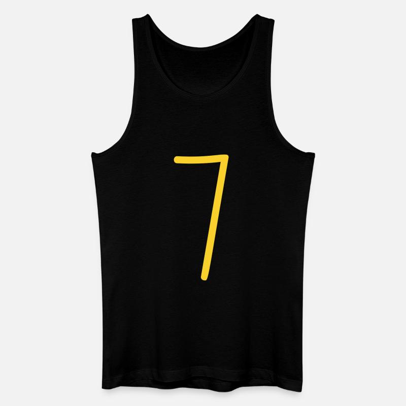 7 - Männer Bio Tank Top - Schwarz
