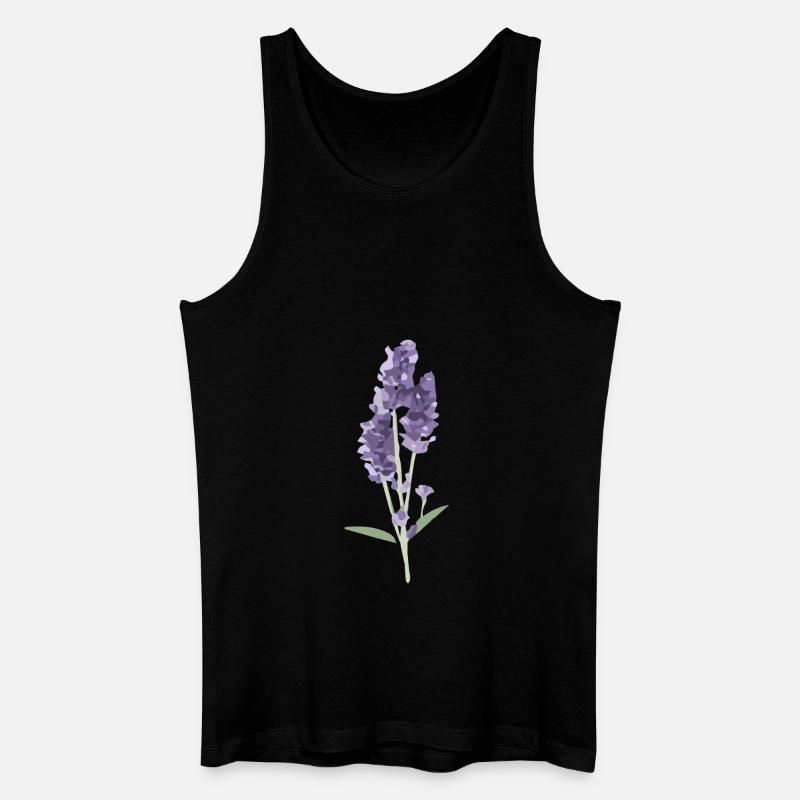 Lavendel - Männer Bio Tank Top - Schwarz