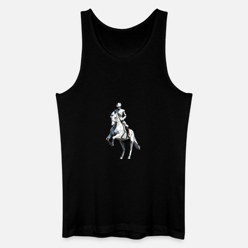 Cavalier Low Poly - Ballet Design - Débardeur bio Homme - noir