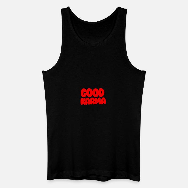 Good Karma Red - Männer Bio Tank Top - Schwarz