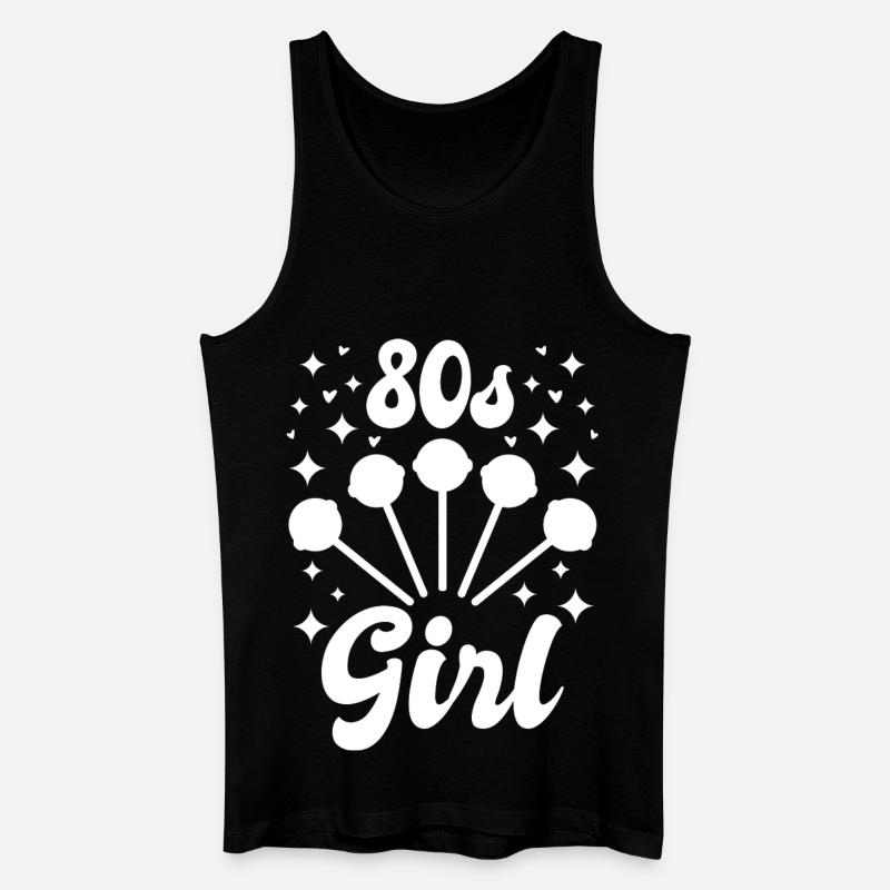 80er Jahre Mädchen - Männer Bio Tank Top - Schwarz