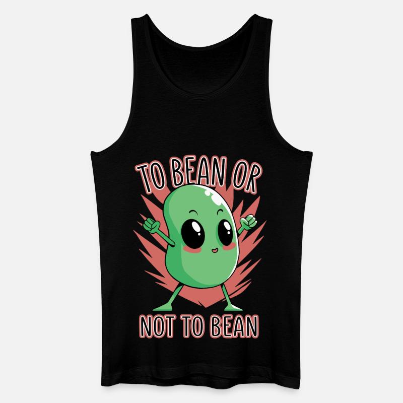 Bohne oder nicht Bohne - Männer Bio Tank Top - Schwarz