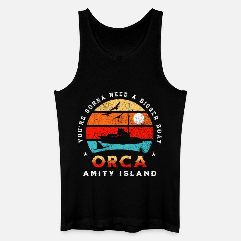 Orca - Amity Island - Männer Bio Tank Top - Schwarz