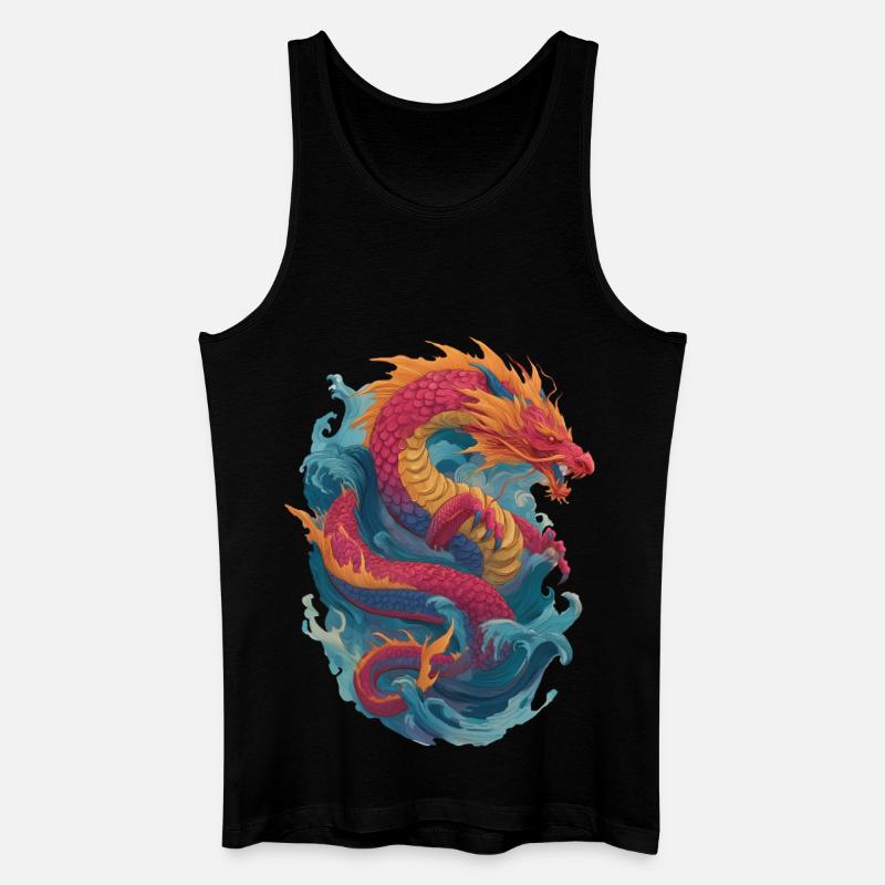 Drache - Männer Bio Tank Top - Schwarz