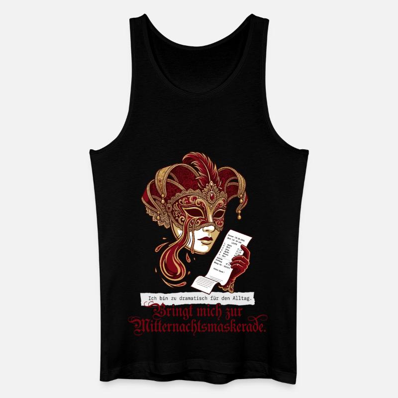 Dramatisches Mitternachtsmaskerade Design für Buch - Männer Bio Tank Top - Schwarz