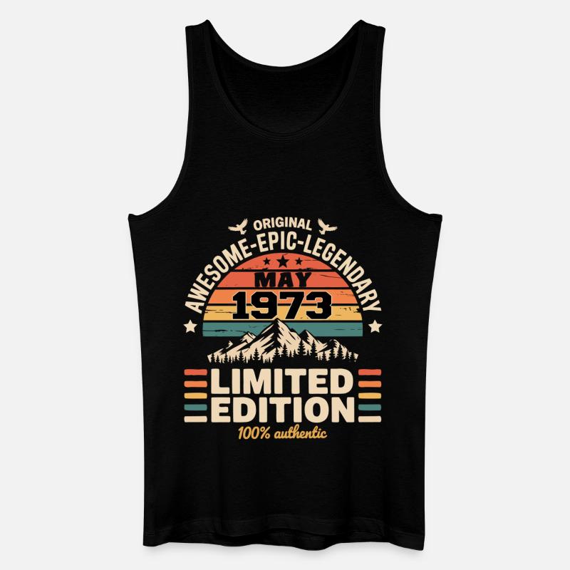 Mai 1973 - Mai 1973 - Männer Bio Tank Top - Schwarz
