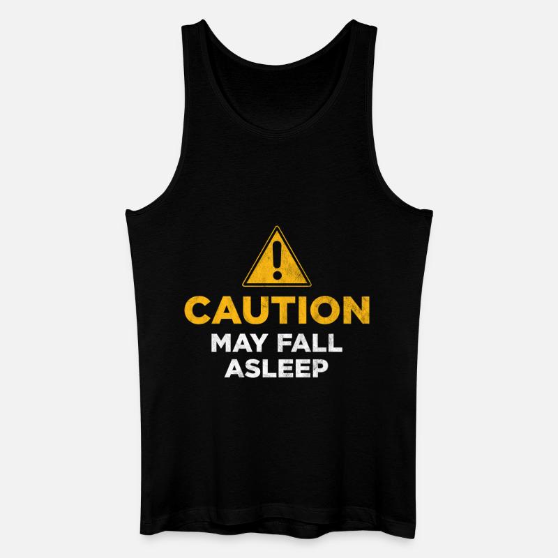 Caution May Fall Asleep - Men’s Organic Tank Top - black