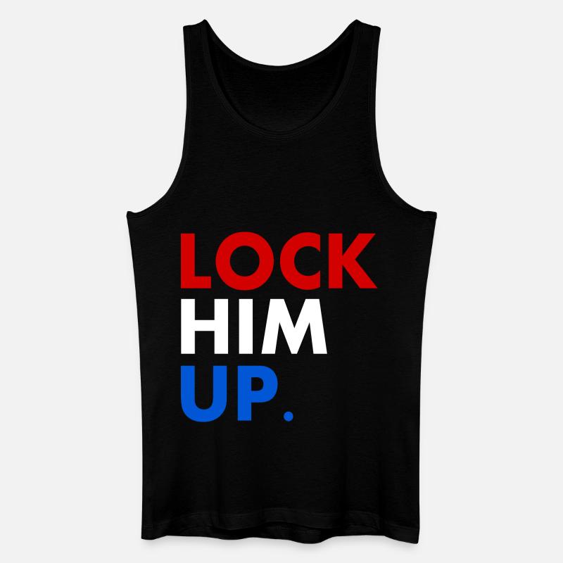 Lock him up - Männer Bio Tank Top - Schwarz