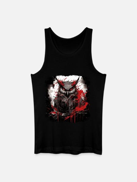 Gothic Eule - Männer Bio Tank Top - Schwarz