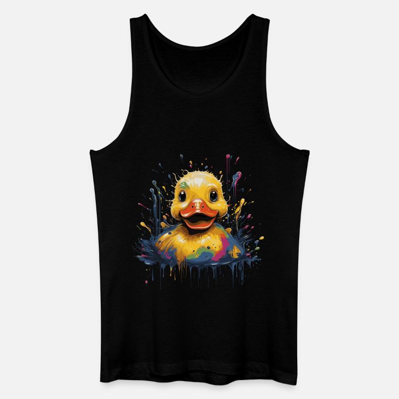Gummiente - Männer Bio Tank Top - Schwarz