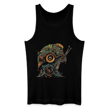 Crinchy Schnecke - Männer Bio Tank Top - Schwarz - Vorne